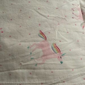 Pottery Barn Kids Unicorn sheet set with Pink and White queen size